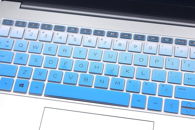 Keyboard Skin Cover Compatible for 2024 2023 2022 HP 15.6" Laptop 15t 15z 15-fc 15-fd Series 15z-fc000 15t-fd000, HP Pavilion 15 15-eg/eh/er 15t-eg200/eg300 15z-eh300 Series 15-fc0093dx (Ombre Blue)