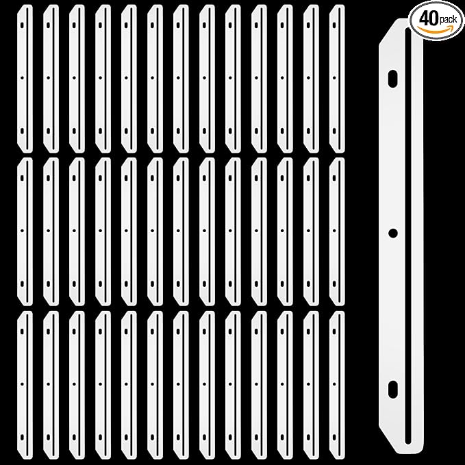 40 Pcs 3 Hole Punched Magazine Holders, Magazine Binder Magazine Organizer 3 Ring Binder Insert Strips for Magazine Storage Craft Paper File Book, Translucent White
