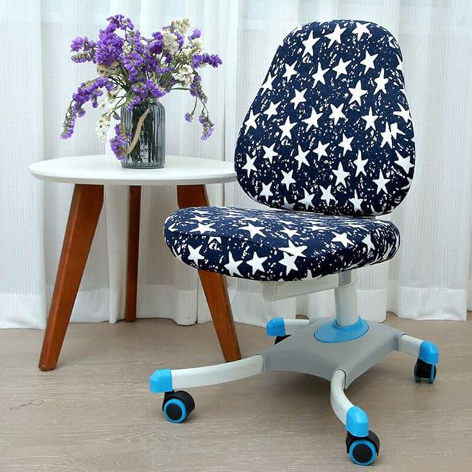 VIOKKO Office Chair Cover Stretchable Computer Desk Chair Seat Covers Anti-Dust Universal Split 2 Piece Rotating Swivel Chair Slipcover Protector (Star)