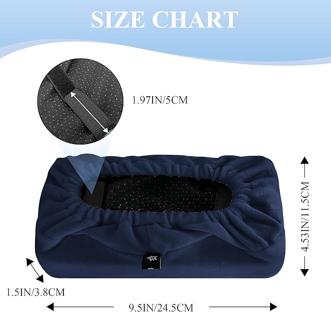 SPRING SEAON Office Chair Arm Covers Soft Memory Foam Arm Rest Pads Short Plush Gaming Chair Armrest Cushion Provide Cushioning for Elbows and Forearms 2 Pack Chair Covers for Arms Navy Blue