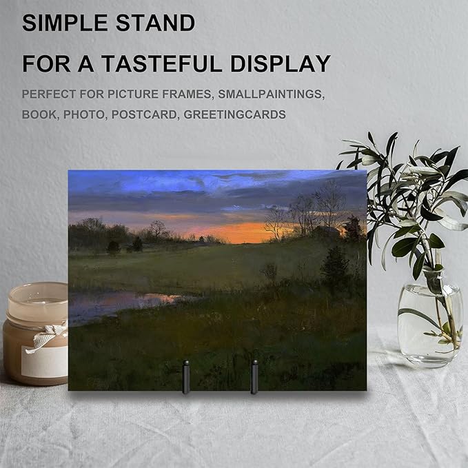 Hoewina 5 Pack 6 Inch Plate Stands for Display, Plate Holder Display Stands, Metal Frame holder stand for Book, Picture, Decorative Plate, Photo and Platter, Tabletop Art…
