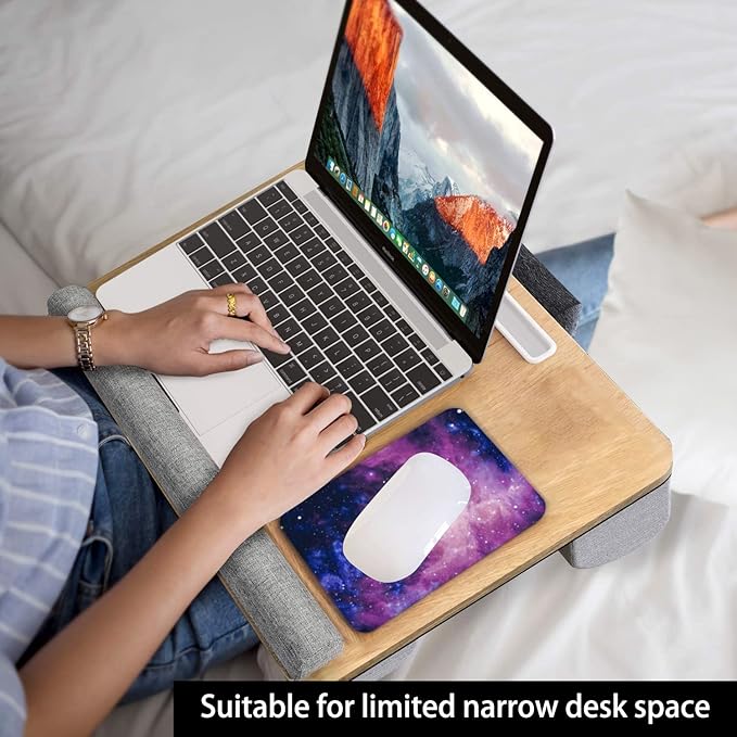 Small Mouse Pad 6 x 8 Inch, Audimi Mini Mouse Pad Thick for Laptop Wireless Mouse Home Office Travel, Portable & Washable (Purple Galaxy)