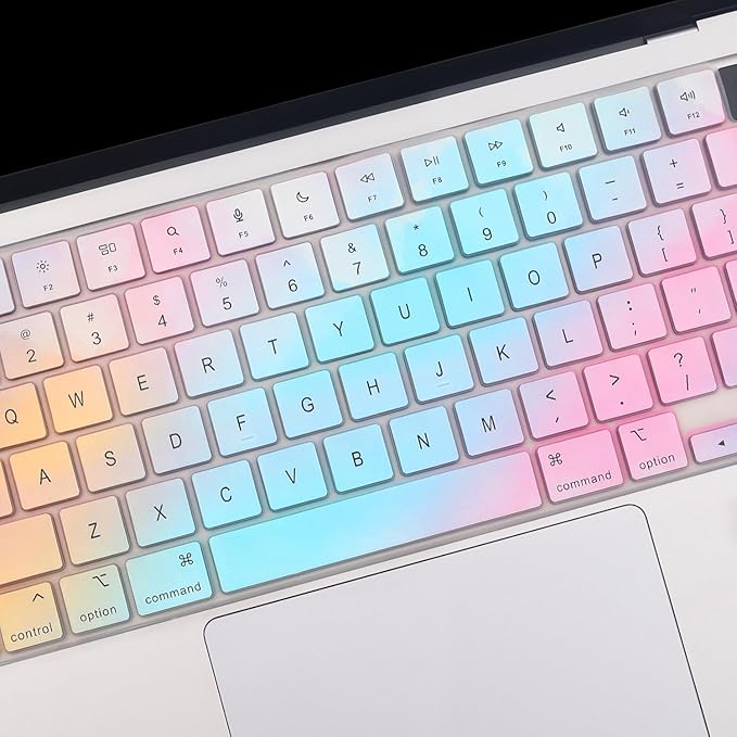 2 Pack Keyboard Cover for MacBook Pro 16" 14" M5-M1 Pro/Max A3426 A3427 A3428 A3429 A2442 A2779 A2918 A2992 A2485 A2780 A2991, MacBook Air M5-M2 13.6" 15.3" A3448 A3449 A2941 A3114 A2681 A3113 US