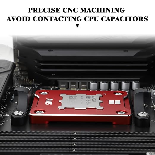 Thermalright ASF-RED AM5 CPU Holder, Corrective Anti-Bending Fixing Frame, Full-fit Fixed Non-Marking Mounter, AM5 Anti-Bending Contact Frame, CPU Cooler Standard