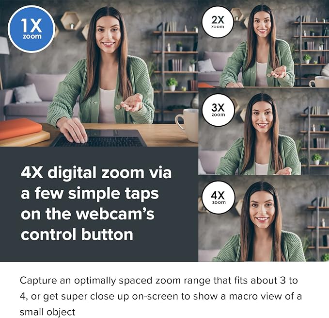 Creative Live! Cam Sync V3 2K QHD USB Webcam with 4X Digital Zoom (4 Zoom Modes from Wide Angle to Narrow Portrait View), Privacy Lens, 2 Mics, for PC and Mac…