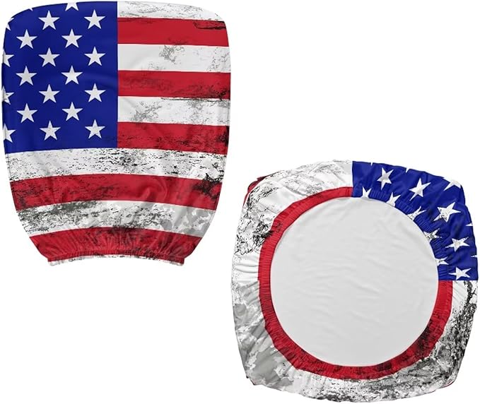 American Flag Office Chair Covers Stretchable Office Chair Seat Cover 2 Piece Washable Gaming Chair Cover Universal Fit Most Wheelchairs,Computer Chairs,Gaming Chairs