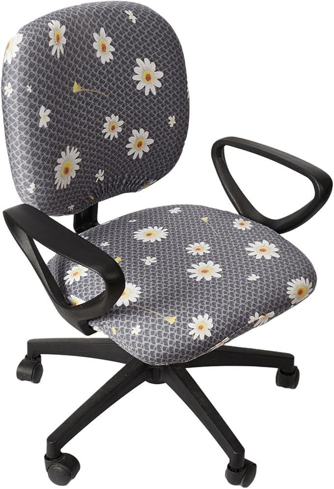 Melaluxe Computer Office Chair Cover - Protective & Stretchable Universal Chair Covers Stretch Rotating Chair Slipcover