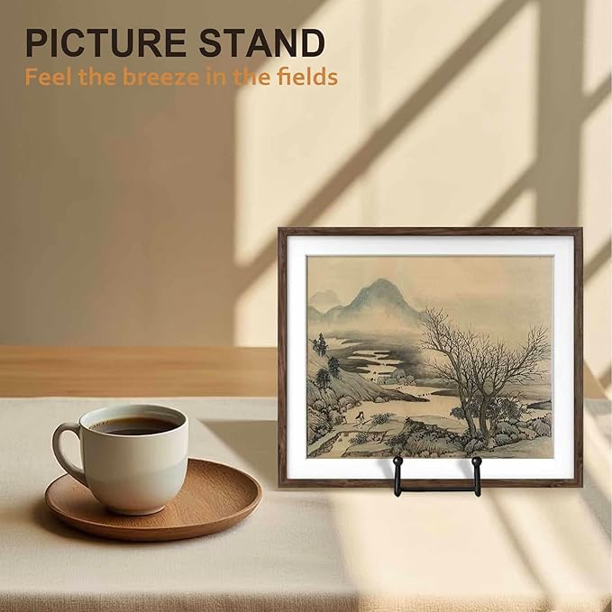 Hoewina Plate Stands for Display, 3 Pack 8 Inch Plate Holder Display Stands, Metal Frame holder stand for Book, Picture, Decorative Plate, Photo and Platter, Tabletop Art