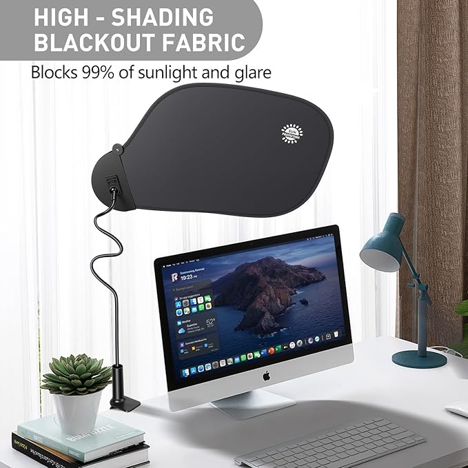 Cubicle Shade – Desk Shade for Cubicle to Block Overhead Light & Glare – Office Cubicle Light Shield and Blocker, Ideal for Light Sensitive Workers (Large)