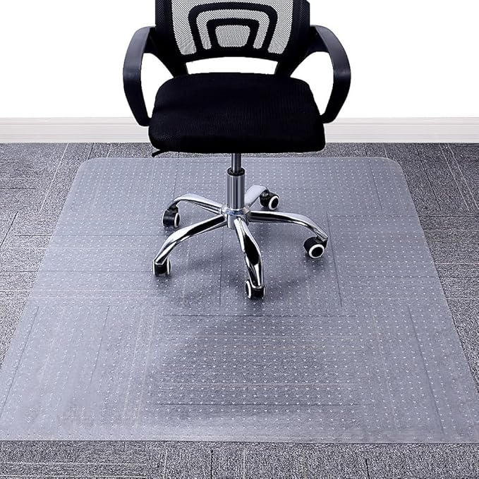 AiBOB Chair Mat for Low Pile Carpet Floors, Flat Without Curling, 36 X 48 in, Office Carpeted Floor Mats for Computer Chairs Desk