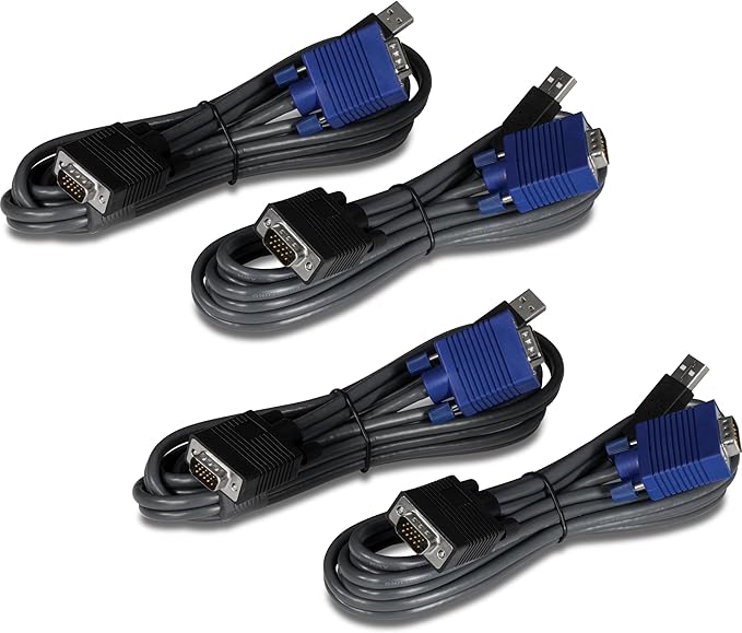 TRENDnet 4-Port USB KVM Switch, TK-407K, Control Up to 4 Computers, Windows, Linux, Mac OS Compliant, 2048 x 1536 VGA Resolution, NDAA & TAA Compliant, KVM Cables Included, Black