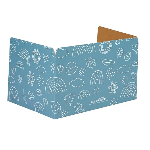 Really Good Stuff Boho Privacy Shields Set of 12, in Sand, Mint, Smoke Blue, Tan, Peach & Clay. Enhance Focus and Eliminate Distractions in Classroom - Desk Dividers