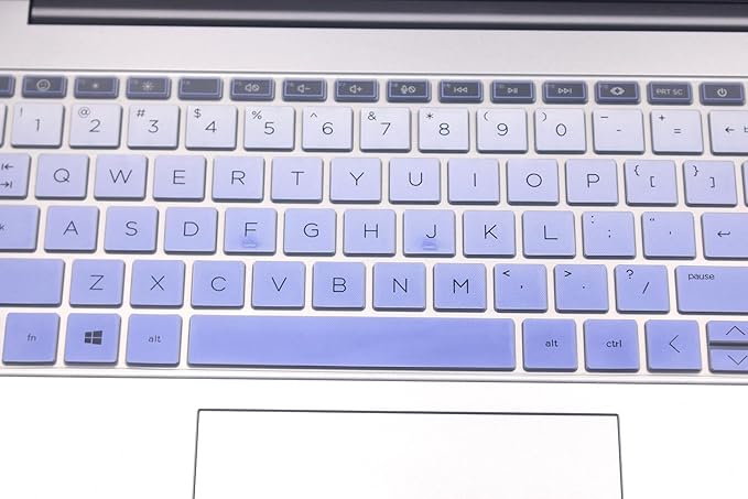 Keyboard Skin Compatible for 15.6" HP Laptop 15-fc 15-fd 15t-fd 15z-fc, HP Pavilion 15 15-eg/eh/er 15t-eg200/eg300 15z-eh300, HP Pavilion 17z-cp000 17z-ca200 17-cn/cp Series (Ombre Purple)