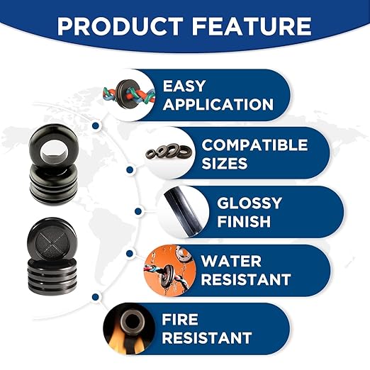 rubber Grommet kit - pack of 190 in 2 Types of rubber Grommets for wiring Including 2 Sizes of Hole Plugs & 8 Sizes Wire Grommets- Firewall grommet kit Handles Complete safety & Sealing