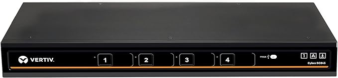 Avocent Vertiv Cybex SC800 Secure Desktop KVM Switch, Single Head Monitor, 4 Port, Dual-Link, Secure Desktop KVM Switch, Common Access Card (CAC), (DPP), TAA Compliant (SC845-001)