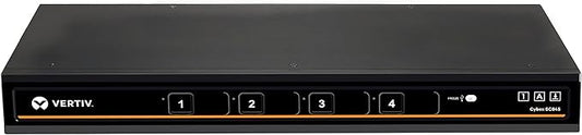 Avocent Vertiv Cybex SC800 Secure Desktop KVM Switch, Single Head Monitor, 4 Port, Dual-Link, Secure Desktop KVM Switch, Common Access Card (CAC), (DPP), TAA Compliant (SC845-001)