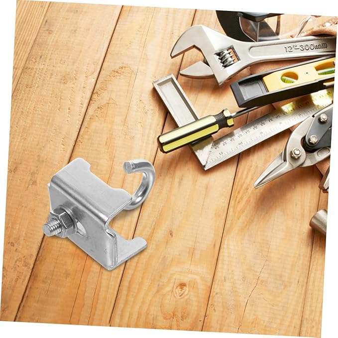 UKCOCO 6pcs Heavy Duty Beam Hanger Clamp for Industrial Wire Shelving Durable Metal Clamps for Versatile Storage Easy Setup and Removal Optimized for Warehouse Use