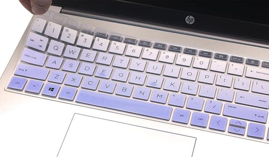 Keyboard Skin Compatible for 15.6" HP Laptop 15-fc 15-fd 15t-fd 15z-fc, HP Pavilion 15 15-eg/eh/er 15t-eg200/eg300 15z-eh300, HP Pavilion 17z-cp000 17z-ca200 17-cn/cp Series (Ombre Purple)
