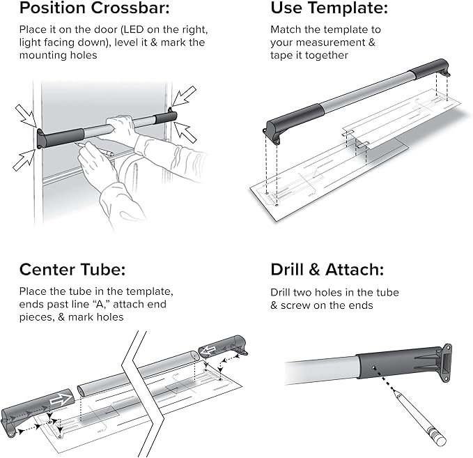 Camco Motion-Activated LED RV Screen Door Crossbar Handle - Features Motion Activated LED Lighting & Robust Aluminum Design - Adjustable Fit Compatible w/Most RVs- (2) AAA Battery (not incl.) (42330)