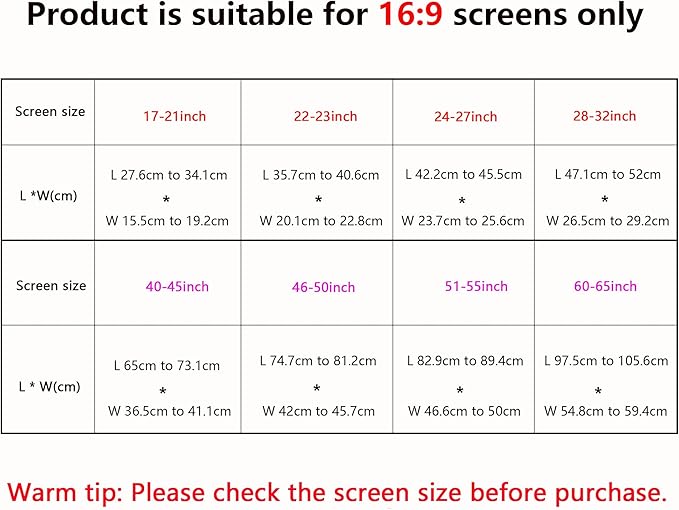 Indoor TV dust cover, elasticity soft cloth adaptive screen size 28/29/30/31/32-inch, computer dust cover black, suitable for most brands of monitors(28 to 32 inches)