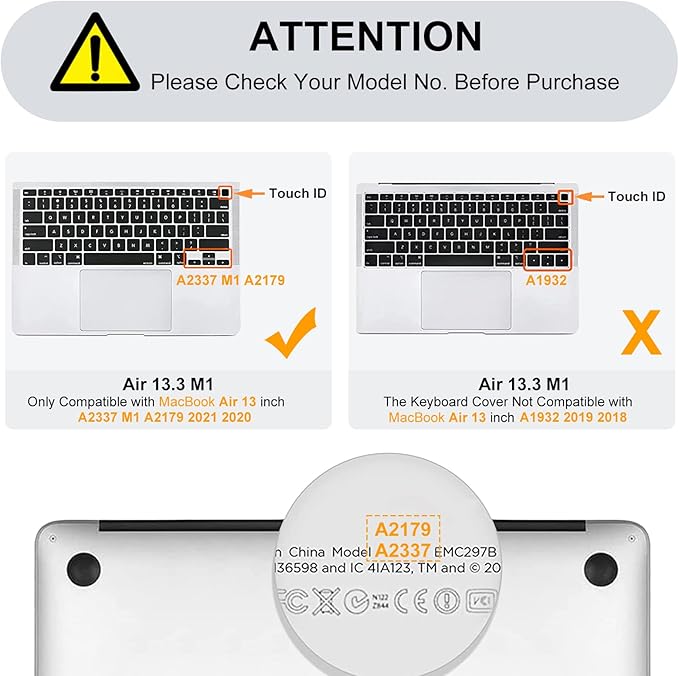 MOSISO Keyboard Cover Compatible with MacBook Air 13 inch 2022 2021 2020 Release A2337 M1 A2179 Retina Display with Touch ID Backlit Magic Keyboard, Waterproof Protective Silicone Skin, Rose Quartz