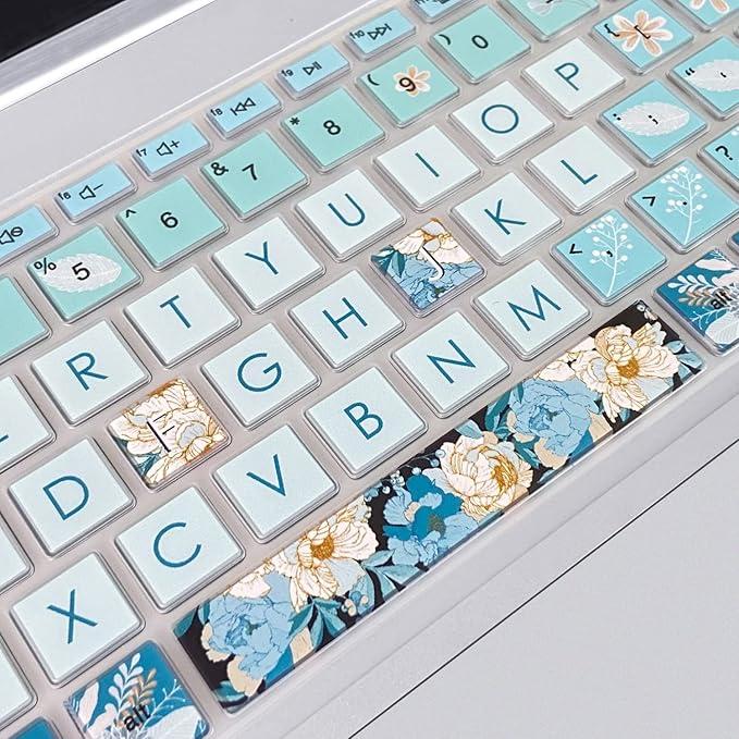 Silicone Keyboard Cover for 15.6 HP Laptop 15-fc 15-fd 15t-fd 15z-fc/HP Pavilion 15-eg 15t-eg 15-eh 15-er, 17z-ca 17-cn 17-cp 17z-cp Model Series,Peony