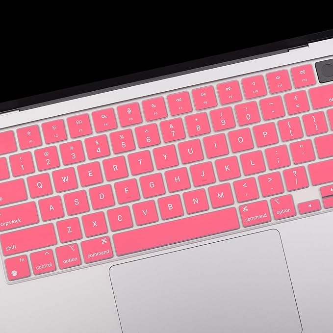 2 Pack Keyboard Cover for 2026 MacBook Neo 13“ (Touch ID) & MacBook Pro 14”/16“ M5-M1 Pro/Max, M5-M2 & MacBook Air 13”/15" M5-M1, Keyboard Protective Skin US Layout - Red