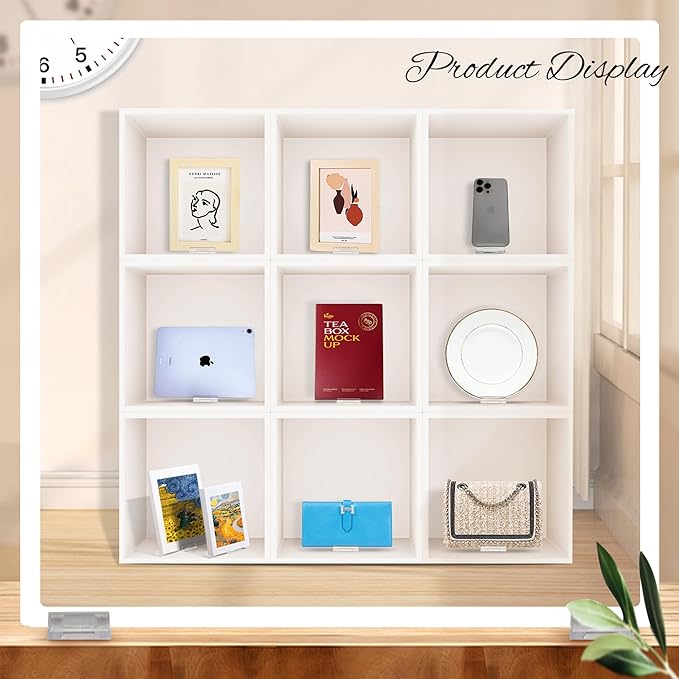 28 Pack Clear Acrylic Adjustable Desktop Book Stand & Display Easel for Tablet Phone Clutch Bag Plate Artwork Magazine Picture Comic Album CD Postcard - Home Office Back to School