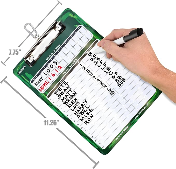 GoSports Premium Dry Erase Coaches Clipboards – Basketball, Baseball, Football, Soccer, Hockey, Volleyball, Lacrosse