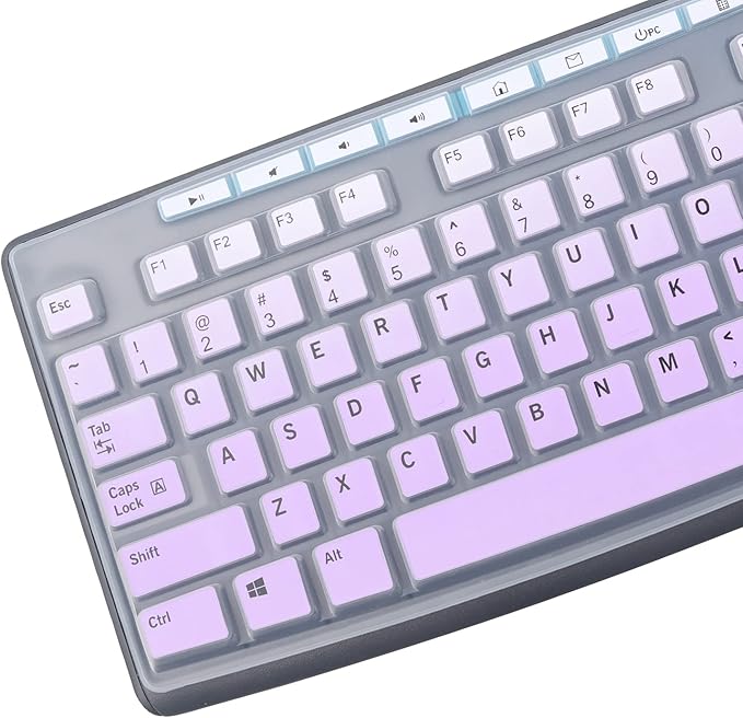Keyboard Cover Skin Protector Fit Logitech MK295 MK275 MK270 Wireless Keyboard, Logitech K200 K260 K270 MK200 MK260 Keyboard (NOT Fit Other Model Keyboards)-OmbrePurple