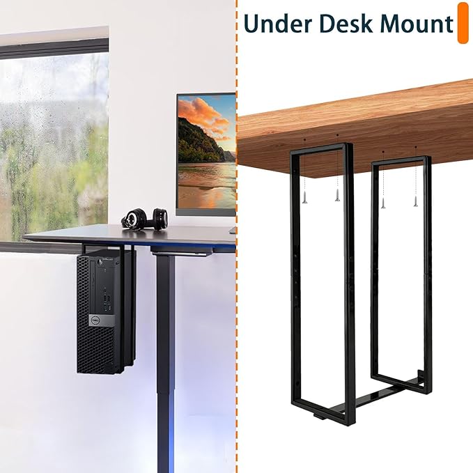 14.6"x 4" SFF PC Under Desk/Wall Mount Compatible with Dell OptiPlex SFF 9020 7060 7050 7040 5050 3050 Small Form Factor Desktop Computer with Anti Scratch Sponge