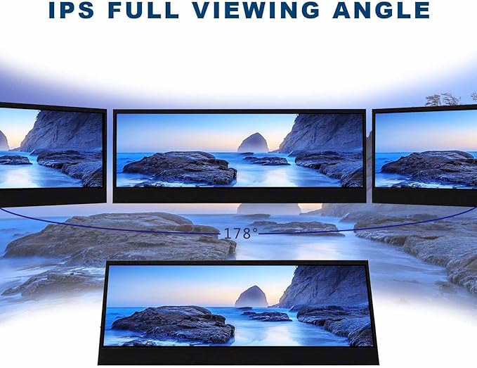 VSDISPLAY 14'' 14 Inch 3840x1100 IPS LCD Touchscreen 4K Display with USB-C Video Input and Dual Speakers,for DIY Stretched Bar LCD/Laptop Second Monitor