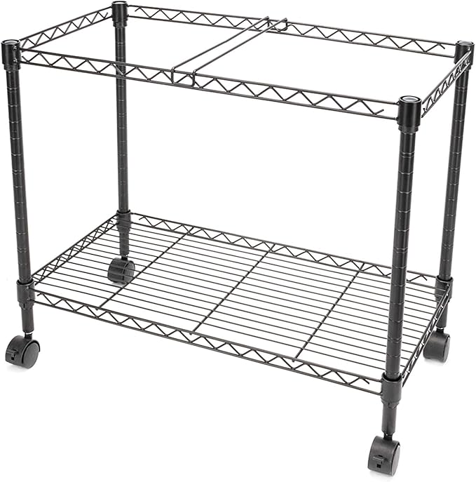 Utility Carts Single Tier Metal Rolling Mobile File Office Pedestal Files Cabinets with Storage Rack and Locking Casters Heavy Duty Steel Hanging Folders Organizer Carts Baskets for Office or Home