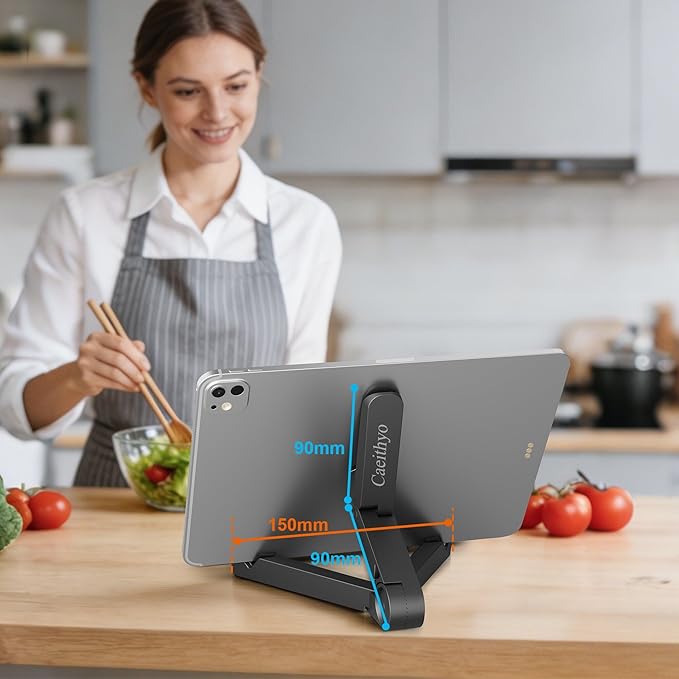 Caeithyo Portable Monitor Stand & Tablet Stand Holder Adjustable, Foldable, Light-Weight, Compatible with 7 to 10.2 Inches Most Tablets, Kindle Fire and Smart Phones