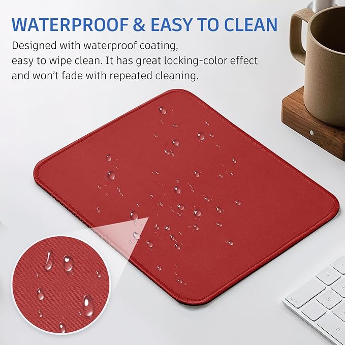 Orange Mouse Pad, 10.2 x 8.2 Inch, 3mm Thick, Non-Slip, Ultra-Smooth