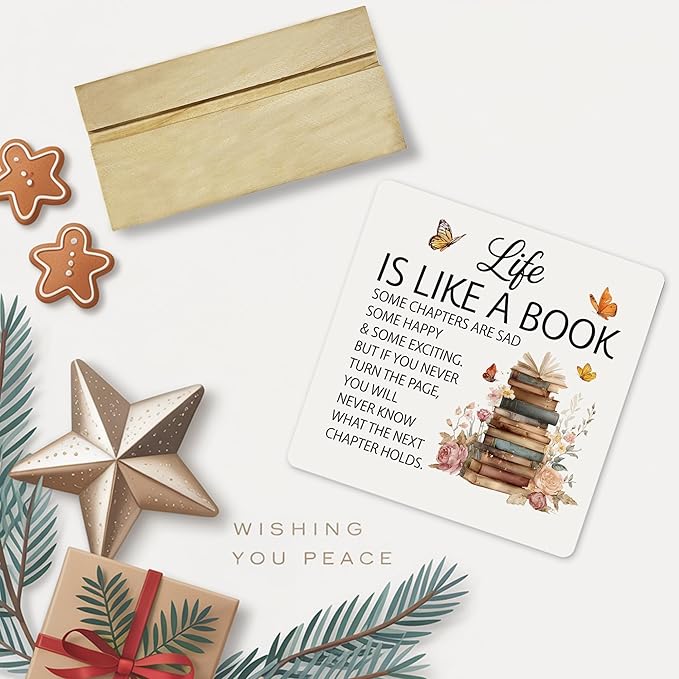Inspirational Book Lover Desk Decor Sign, Reading Room Decor Acrylic Plaque, Bookcase Decor