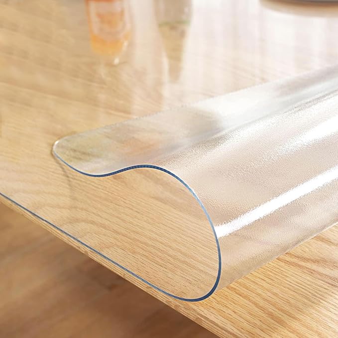 LovePads Frosted Table Cover Protector 36 x 60 Inch, 1.5mm Thick Plastic Table Cover, Table Protector for Dining Room Table, Waterproof Vinyl Tablecloth Table Pad Mat for Kitchen, Writing Desk
