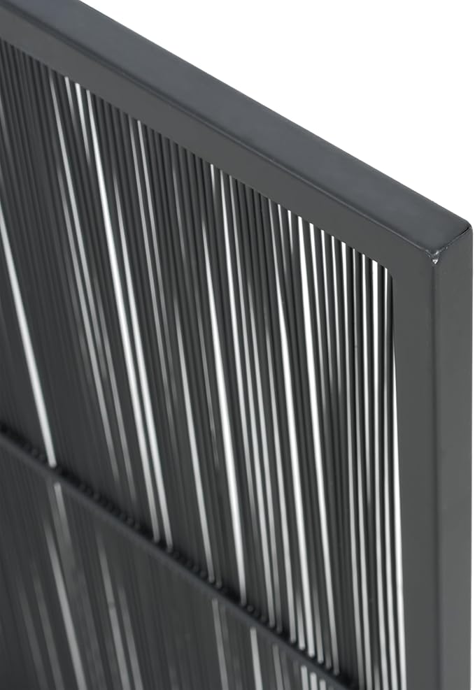 Christopher Knight Home Suho 1-Panel Iron Fireplace Screen with Vertical Bar Pattern, Durable Fire Spark Guard, Rectangular Fire Place Gate Protector for Living Room, 39" x 30", Black