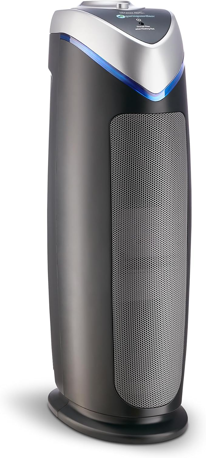 GermGuardian Air Purifier for Home with HEPA Pure Filter, for Wildfire Smoke, Pet Dander, Pollen, Odors, Large Rooms up to 743 Sq. Ft., Removes 99.97% Pollutants, UV-C, 2-Pack, 22