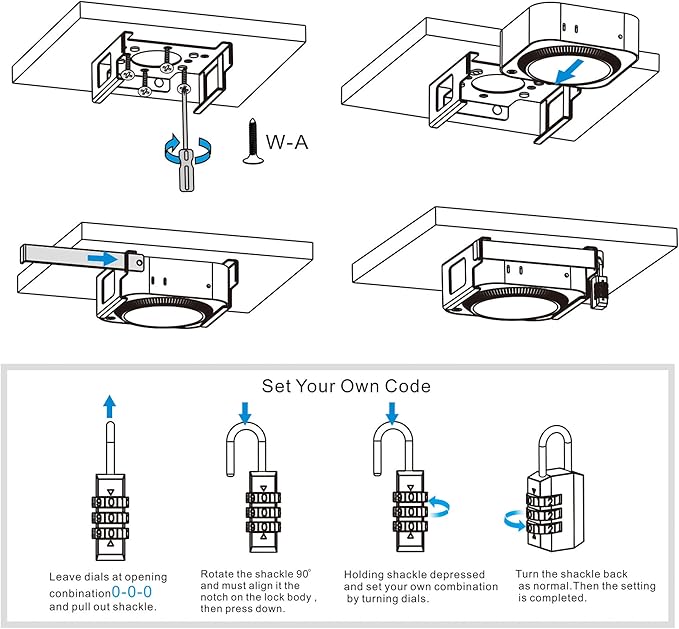Under Desk Mount for Mac Mini M4/M4 Pro | Anti-Theft Metal Bracket with Password Lock & Protective Padding |VESA-Compatible Hidden Installation (Desk/Monitor)