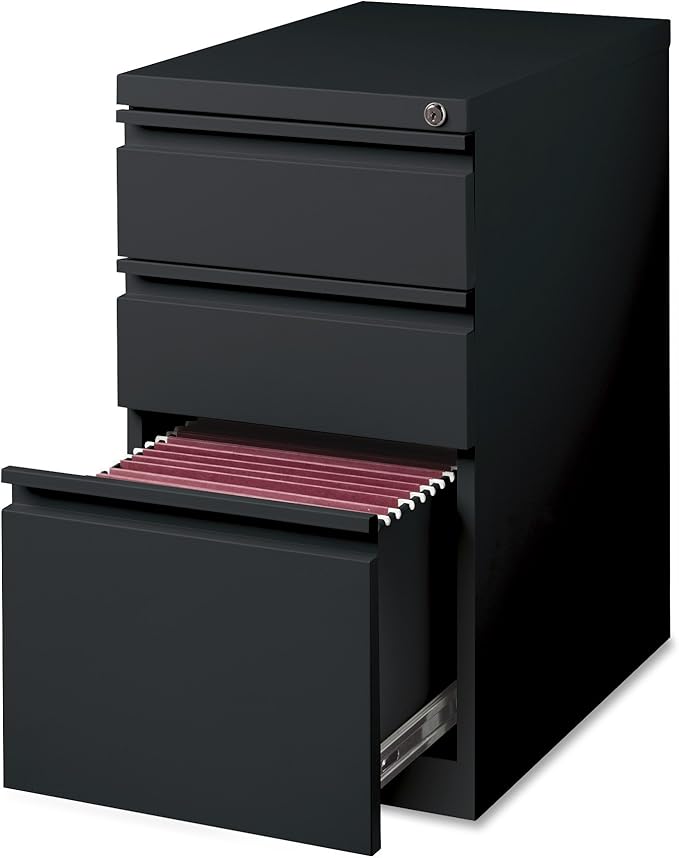 Lorell LLR49521 Mobile File Pedestal, Black