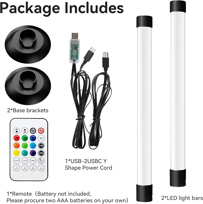 Ledagic Led Light Bar with Music Sync, Color Changing TV Backlight App & Remote Control, IC+RGB & W Smart RGB Light Bar, USB Powered Led Lights for TV, PC Room Monitor Backlight Gaming Accessories