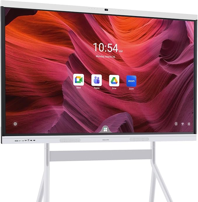 Smart Board, 55" All-in-One Interactive Whiteboard, Google EDLA Certified, 48MP CMOS Sensor 4K UHD Camera, 8 AI Noise-Canceling Mics, for Professional Business Meetings and Classroom
