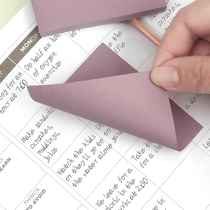 Osboo Sticky Notes 3x3 Self-Stick Notes Pads with 8 Morandi Colors, Easy to Post for Office, School, Home, 8 Pads/Pack, 80 Sheets/Pad