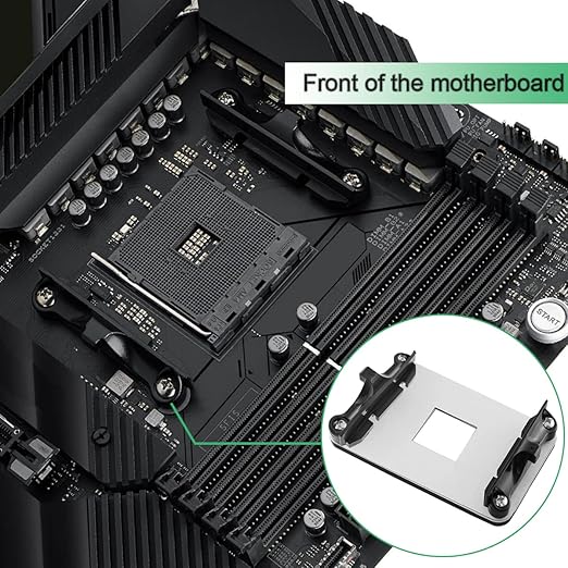 CPU Fan Bracket for AM4 Backplate, 3Pairs Heatsink Retainer Mounting Support Bracket for Hook-Type Air-Cooled or Partially Water-Cooled Radiators, CPU Fan Holders for AMD