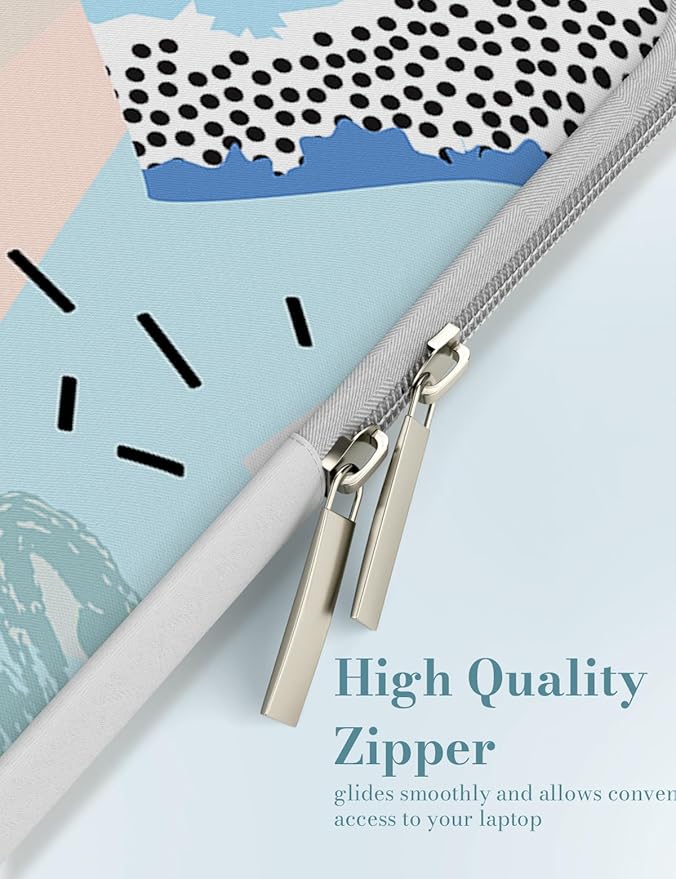 iCasso Laptop Sleeve 13 inch for MacBook Air 13-13.6 inch, Cute Laptop case for MacBook Pro 13 inch 14 inch, Slim Protective Travel Carrying Case Sleeve for 14 inch Chromebook, HP, Del，Pastel Abstract