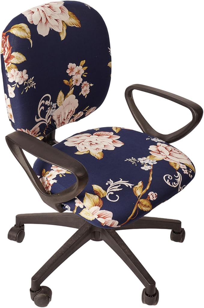 Melaluxe Computer Office Chair Cover - Protective & Stretchable Universal Chair Covers Stretch Rotating Chair Slipcover