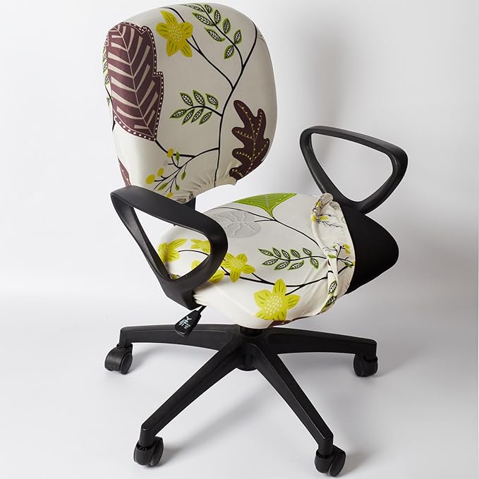 Melaluxe Computer Office Chair Cover - Protective & Stretchable Universal Chair Covers Stretch Rotating Chair Slipcover