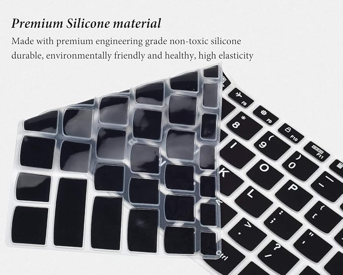 Keyboard Cover for Lenovo Yoga 7i 5i 2-in-1 14"/Flex 5 14" 2-in-1 Laptop/Flex 5 14"/ Idepad S540 14/ThinkBook 14 Gen 2,Keyboard Protector Skin for Lenovo Ideapad 5 14"-Black