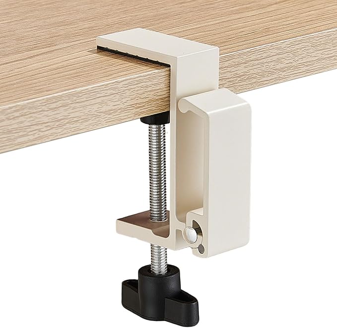 Aluminum Alloy Foldable Headphone Stand for Desk , Headphone Holder - Headset Stand Hook Mount, PC Gaming Headset Holder Under Desk Clamp for Office, Computer, Student Class Table, Handmade Table